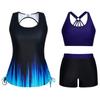 Set da Nuoto da Donna 3 Pezzi con Controllo Pancia, Include Top da Bagno con Reggiseno e Pantaloncini per Adolescenti