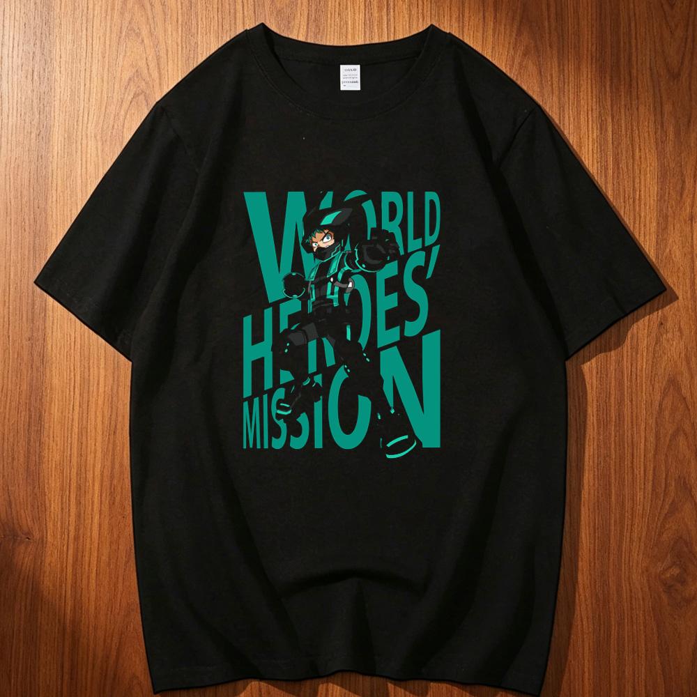 My Hero Academia cotton top tees Unisex Trendy aesthetic Vintage hip hop tshirt s Comfortable Graphic korean clothes