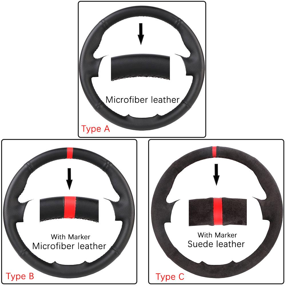 Customized Car Steering Wheel Braiding Cover For Fiat Bravo Doblo Opel Combo Grande Punto Linea Qubo For Vauxhall Steering Wrap