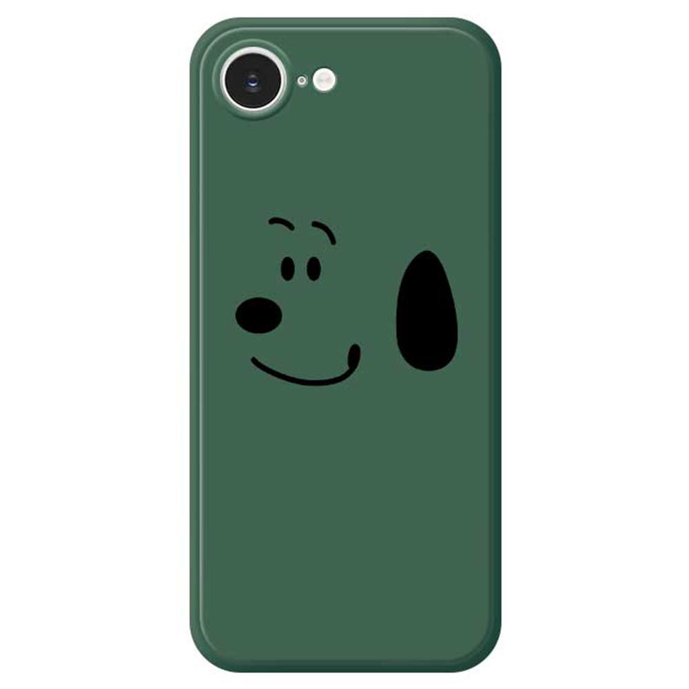 For iPhone 16e Case Simple Dog Pattern Printing Straight Edge TPU Phone Back Cover