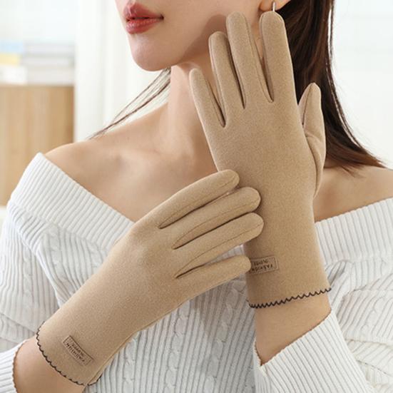 1 Pair Winter Women Full Finger Gloves Touch Screen Warm
