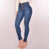 IELGY Blugi Pantaloni dama marime mari nasturi talie inalta pantaloni stretch slim picioare