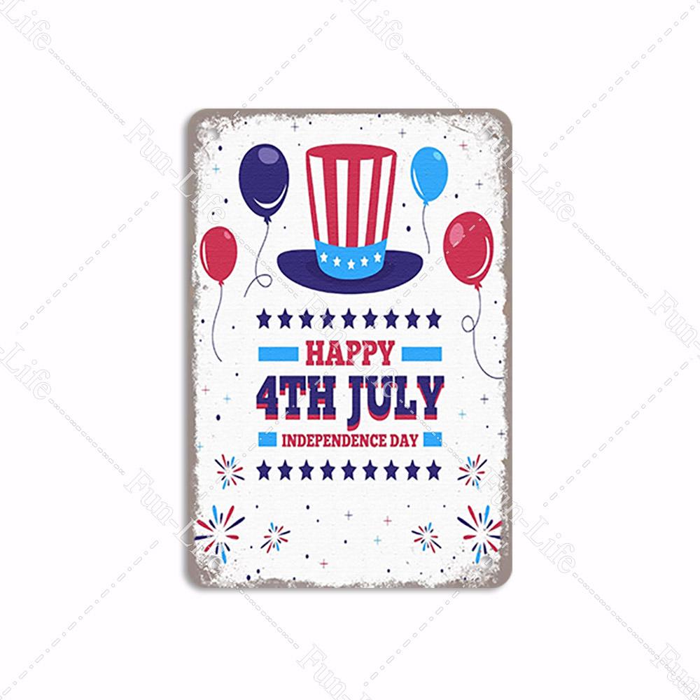 One Piece Ziua Națională Franceză 14 iulie Poster metalic Vintage Shabby Sign Decor pentru casă Placă retro Decor artistic de perete 20x30 cm