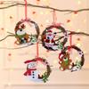 Handmade Christmas Tree Accessories DIY Santa Hanging Ornaments Christmas Xmas Wreath  Shop Window