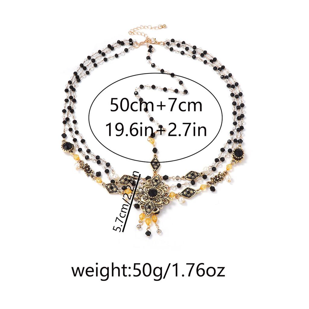 ZA cross-border exotic ethnic style can be worn twice, jewelry, alloy beaded fringed pendant, forehead chain, western style necklace.
