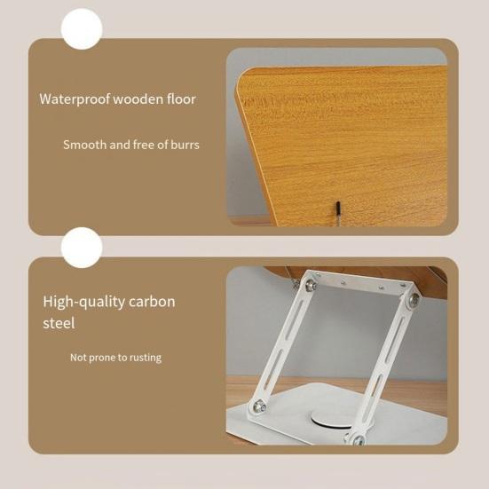 Rotating Folding Reading Stand Adjustable Book Holder with 360° Rotating Bases Foldable Designs