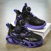 Factory Explosion Rotating Buckle Leather Platform Sneakers Non-slip Actual Combat Children's Cool Basketball Shoes Outdoor