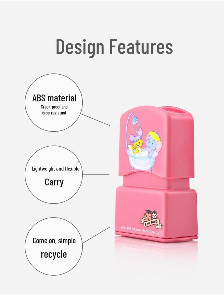 Custom Waterproof Name Stamp and Sticker Set for Children