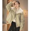 155pipipi European Style Women's Short Parka with Imitation Lamb Wool Collar - Thickened Winter Coat 2025