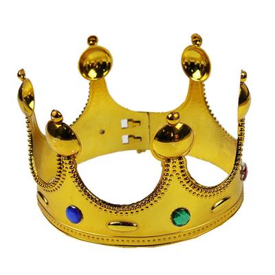 Modeschmuck König Kostümzubehör Runde Diademe Prinzessinnenkronen Herrenkrone Goldkrone
