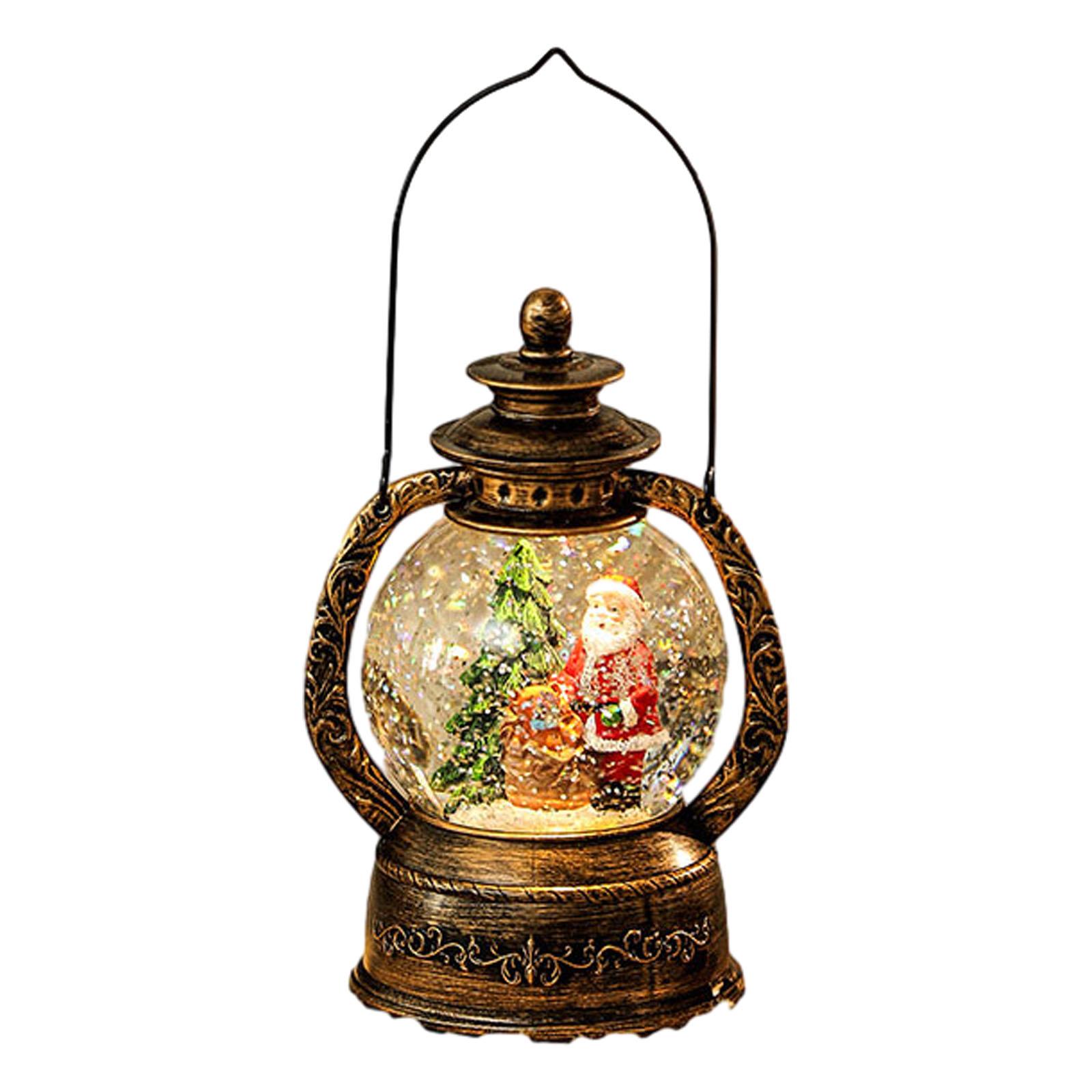 Освещенный рождественский снежный шар фонарь музыкальная шкатулка настольное украшение для полки