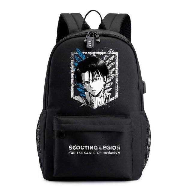 Student Schoolbag Theme, Peripheral Printing With Lock Usb Backpack 19inch