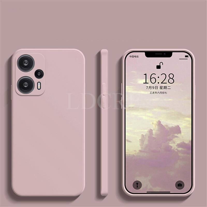 

Для Xiaomi POCO F5 чехол жидкий силиконовый чехол для Xiaomi POCO F5 чехол TPU резиновый защитный чехол для телефона POCO F5 Pro чехол POCO F5 розовый