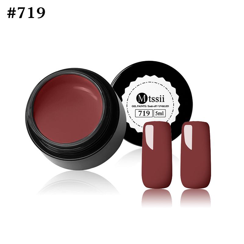 Mtssii 21 Colors Painting 5ML UV&Led Polish Paint Art Design Drawing Nail Gel Lacquer Decoration