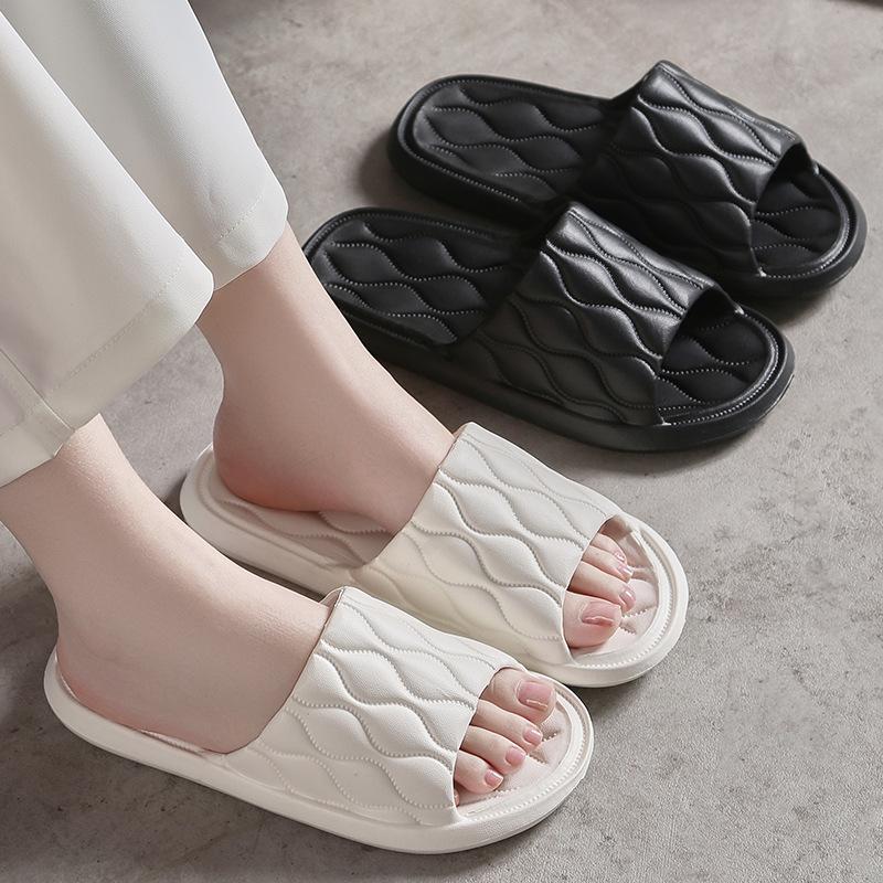 Slippers home indoor bathroom bath non-slip shoes couple soft soles cool slippers men and women summer home