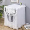 1PC Dust Cover Transparent Protection Towel Breathable Polyester Lace Tulle Washing Machine Cover Universal