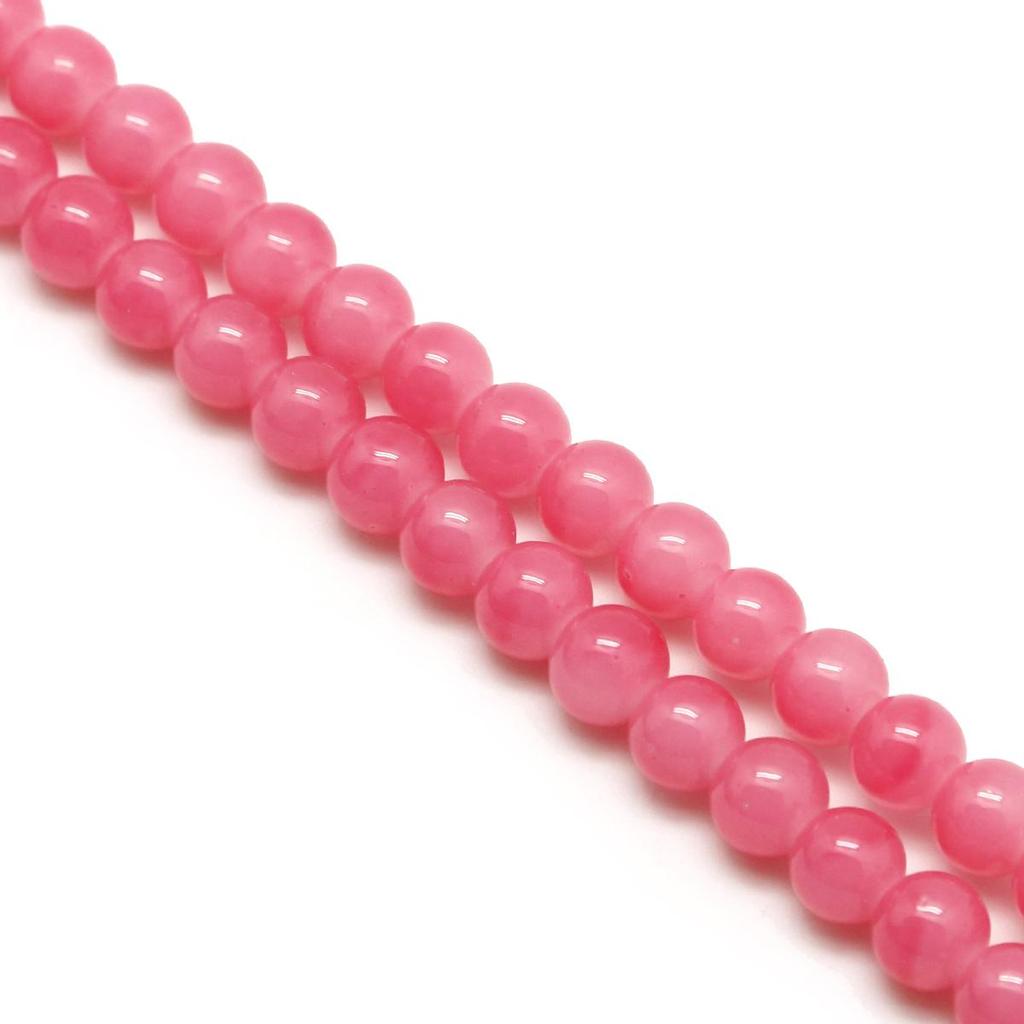 1 faixa/pacote 4/6/8/10mm contas de vidro multicoloridas faça você mesmo pulseira colar brincos acessórios de joias