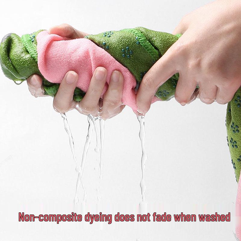 Extra Long & Wide Non-Slip Yoga Towel: Absorbent, Washable Blanket with Mesh Bag