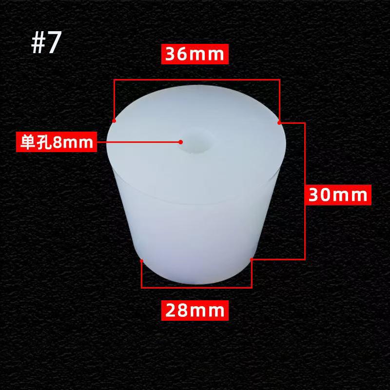 Silicone Solids Plug Fermenter Cover Rubber Stopper With Hole Laboratory Stopper Valve Acid Alkali Resistant Brew Wine Stoppers