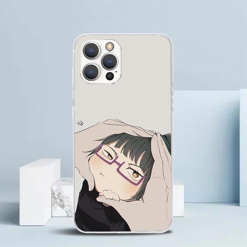 

Kaisen J-Jujutsu Cute Phone Case For IPhone 16 17 Air 16E 15 14 Plus 13 Mini 12 11 Pro Max 7 8 + SE 2020 Soft TPU Back Cover 16 iPhone 13 Pro Max