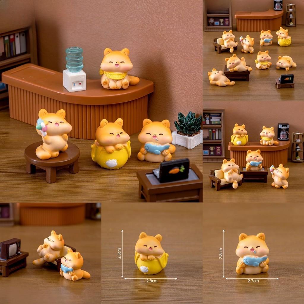 Creative Resin Fat Cat Figurine Blind Box Cute Desk And Car Decoration
