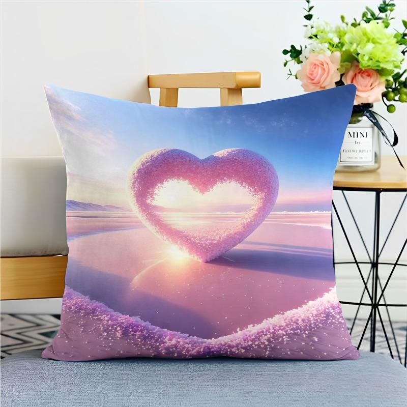 Ocean Beautiful Love Pillowcase Dormitory Decoration Office Living Room Home Pillowcase