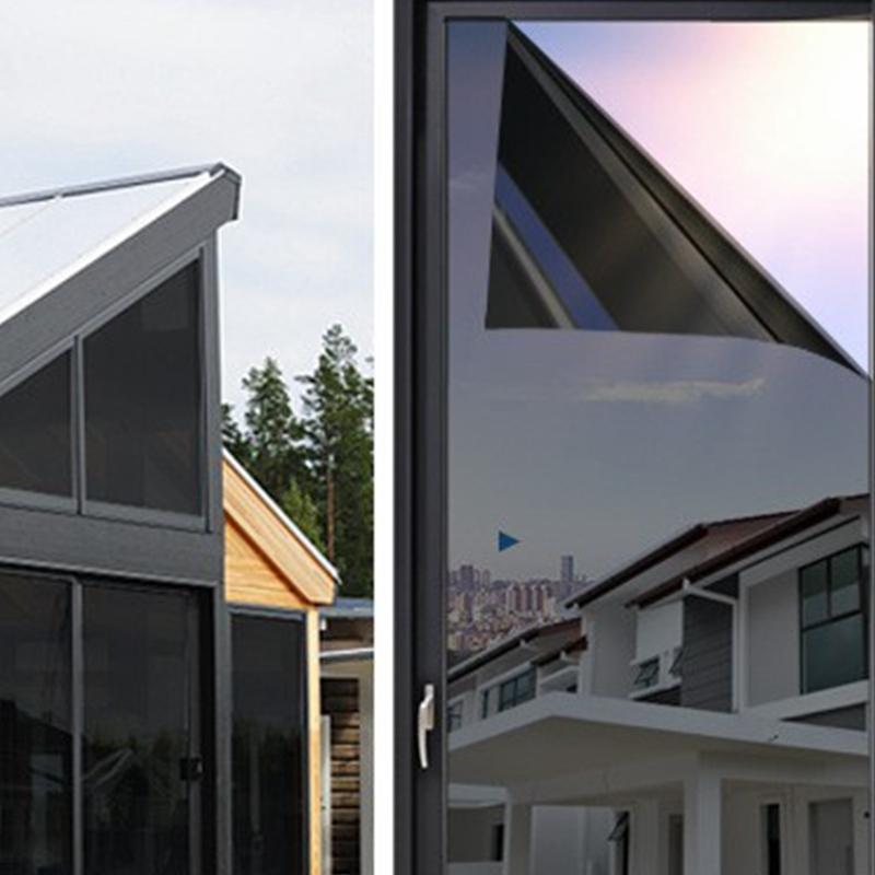 1 pieza Película para Ventana Protector Solar Adhesivo para Ventana de Vidrio, Protección UV, Perspectiva Unidireccional Anti-miradas Tinte para Ventana Película Protectora contra el Calor