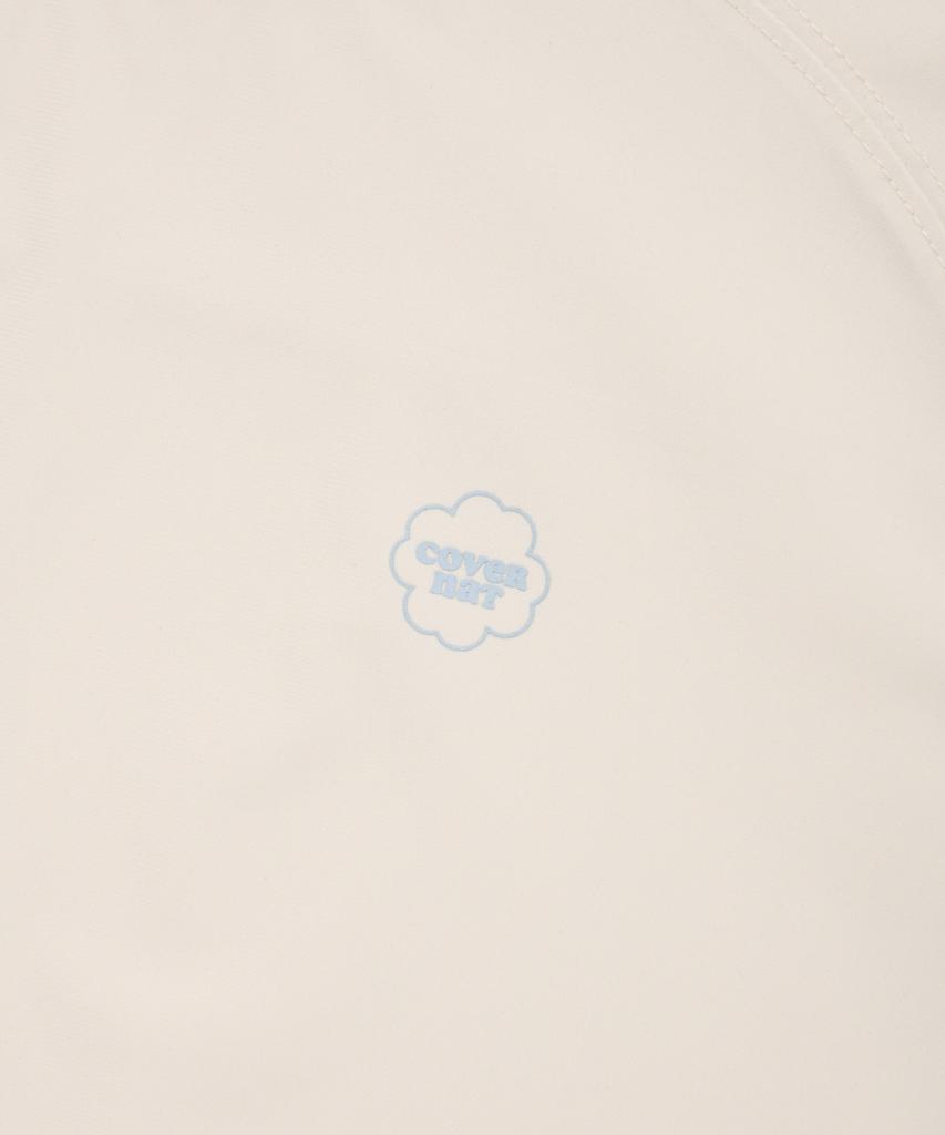COVERNAT WOMAN Comfort String Crop T-Shirt Ivory