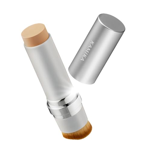

KAMIKA Cool Type Stick Foundation SPF50 PA++++ Cooling Feeling with Integrated Brush, All-in-One Primer and Sunscreen, Beige