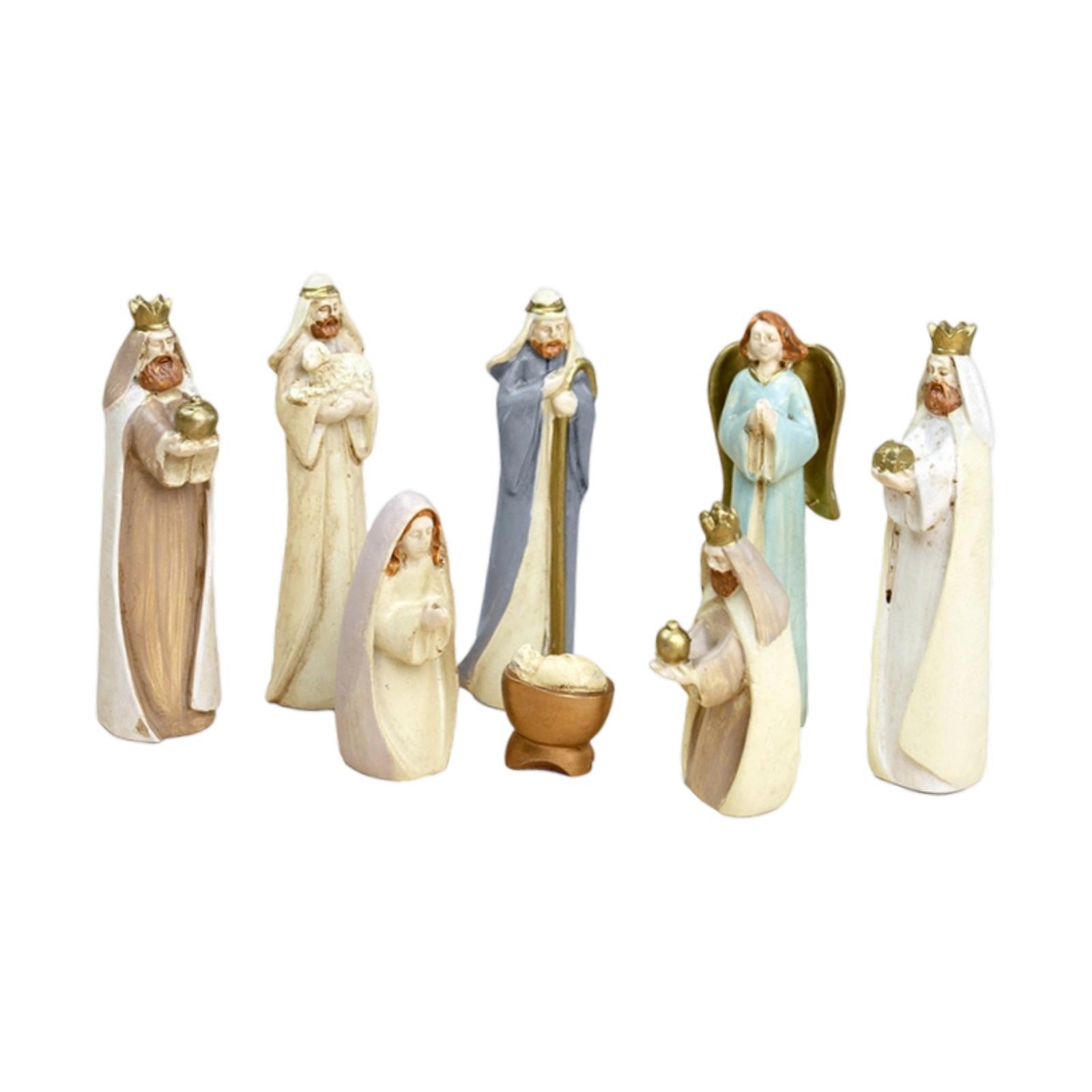 Nativity Set Christmas Holiday Home Gifts Religious Jesus Holy Family Statue