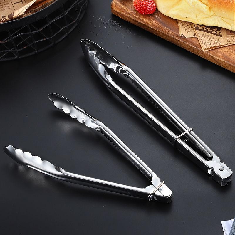Stainless Steel Grilling Tongs for Teppanyaki, Frying, BBQ, and Fish.