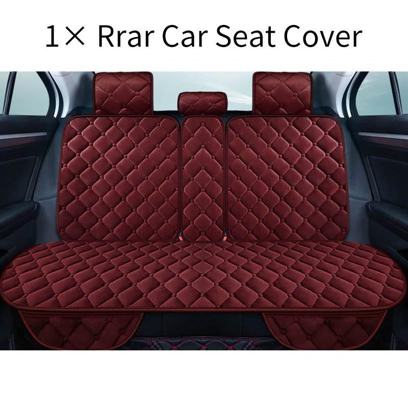 Warm Plush Car Seat Cover Winter Faux Fur Auto Front Back Rear With Backrest Seat Cushion Protector Pad Interior