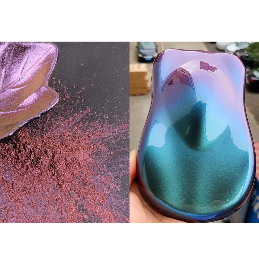 10g pulbere de pigment de cameleon pentru mașină, pigment care schimbă culoarea pentru decorarea mașinii, pulbere de pigment perlat, fard de ochi pentru unghii