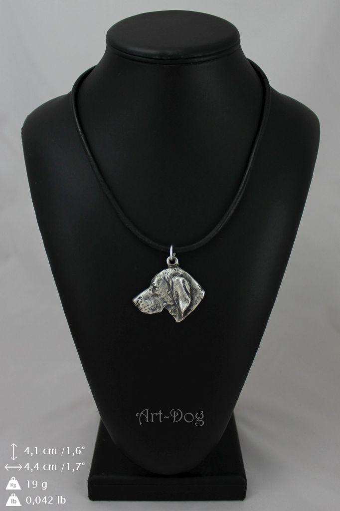 Vizsla, Hungarian Short-haired Pointer - Necklace with dog, silver-plated pendant for dog fan, unique jewelry by Art-Dog brand