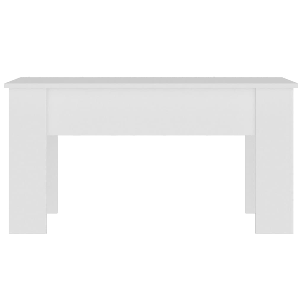 Vidaxl Coffee Table, White, 101X49X52 Cm, Wood-Based Material