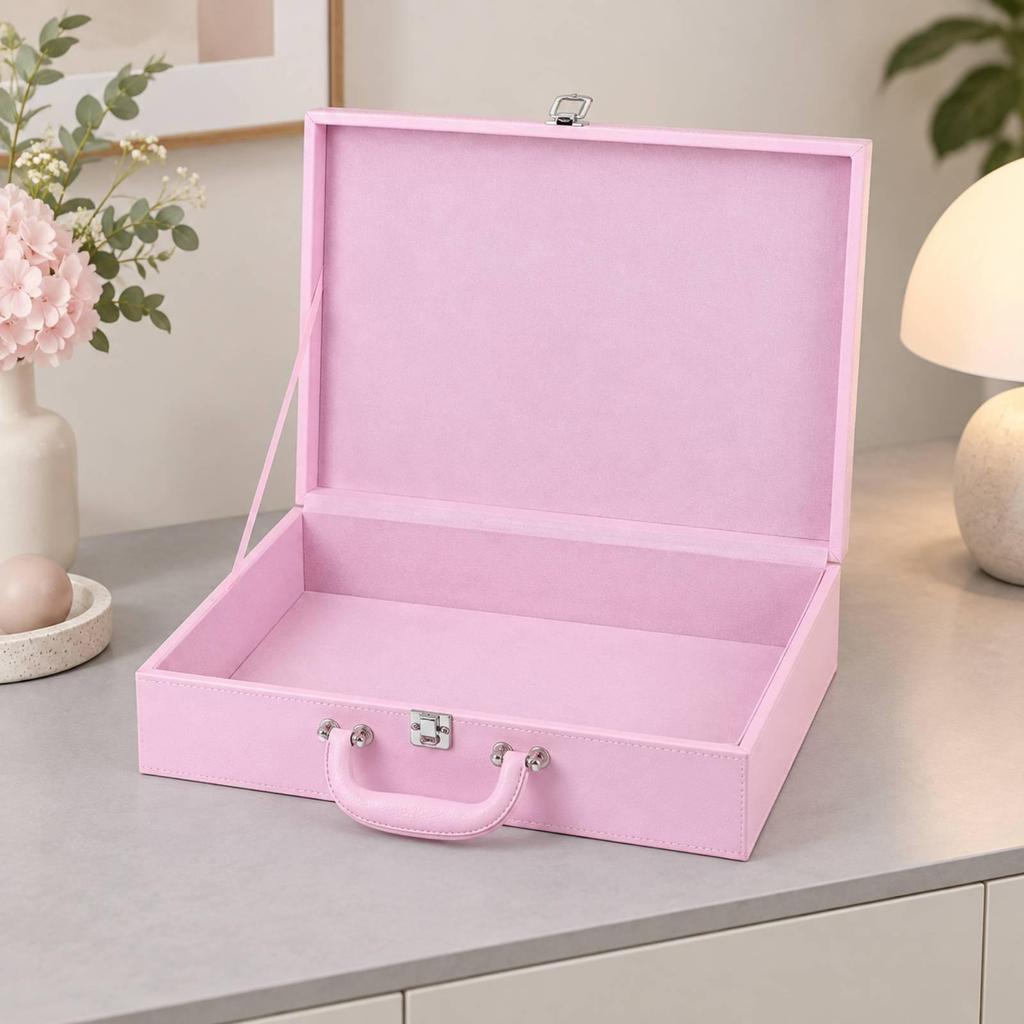 Storage Case Safeguarding Hinged Mahjong with Lined Interior Portable for