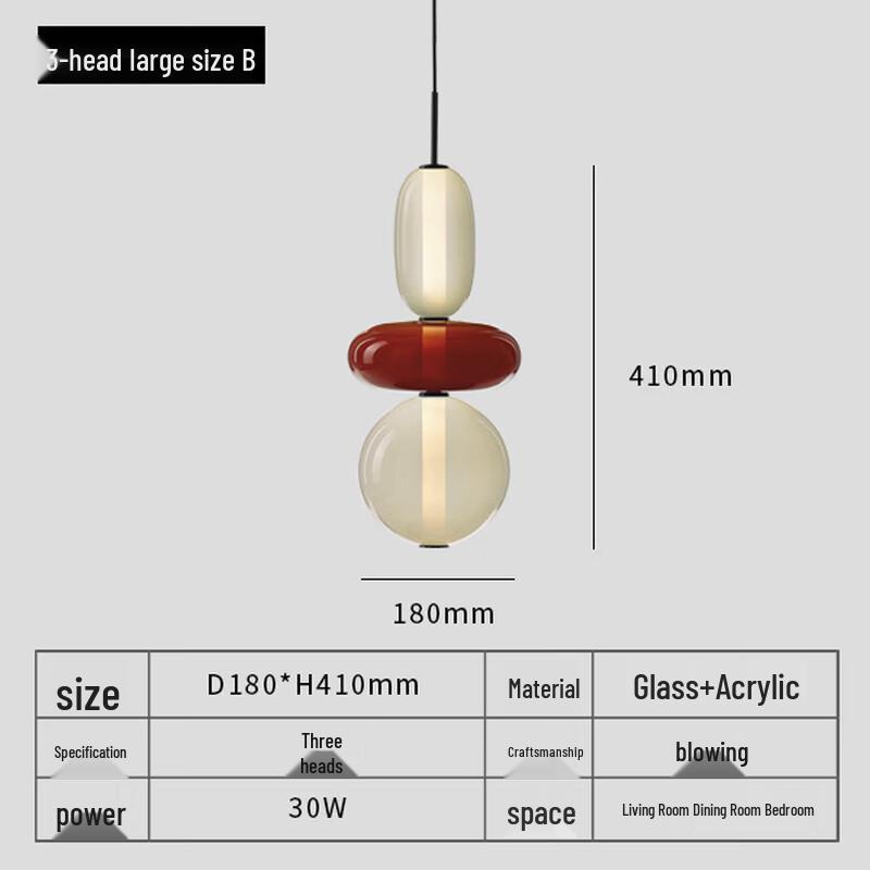 Oeny Colorful Glass Art Pendant Light