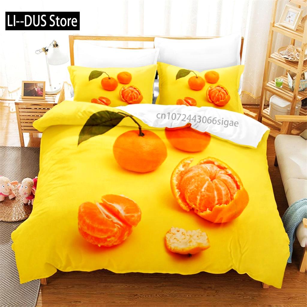 Summer Fruit Queen Bedding Set Duvet Cover Set Bedding Digital Printing King Size Duvet Cover Set Bedding Sets