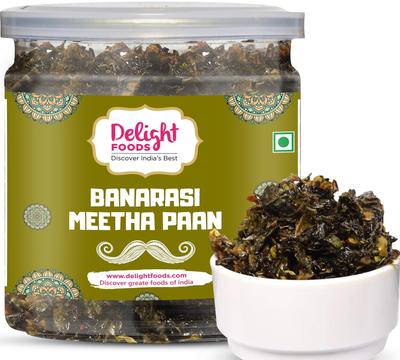 Delight Foods Banarasi Meetha Paan Mukhwas | Mouth Freshener & Digestive, After Meal Snack | No Supari | Sweet Paan Mix & Refreshing (Pack of 300