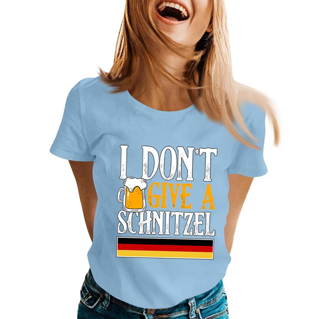 Unisex Casual Short Sleeve Pullover T Shirt with Letter Print Crew Neck Lightweight Top for Everyday Wear