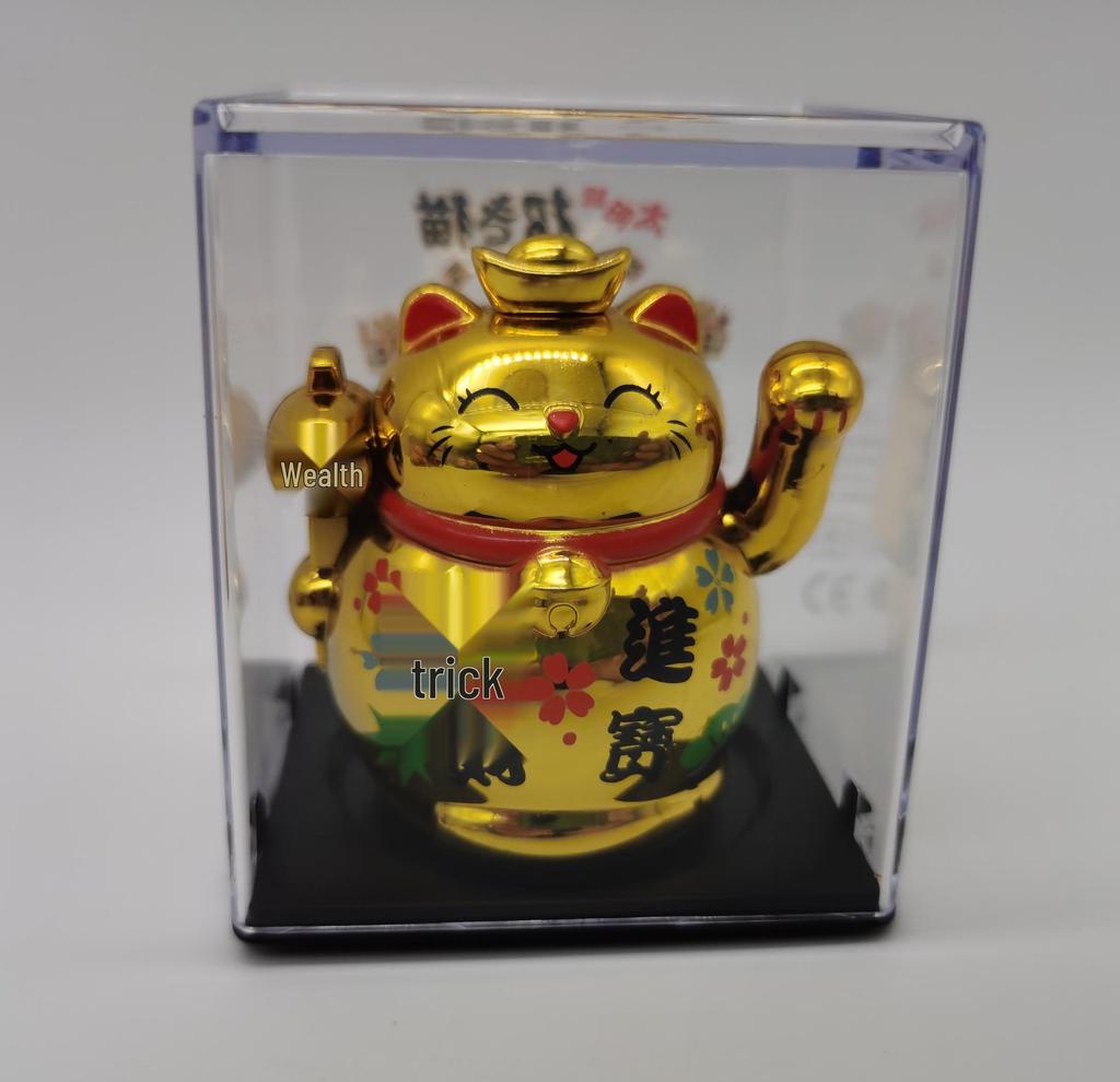 Solarbetriebene Winkekatze Figur - Kreatives Ornament und Einzigartiges Geschenk