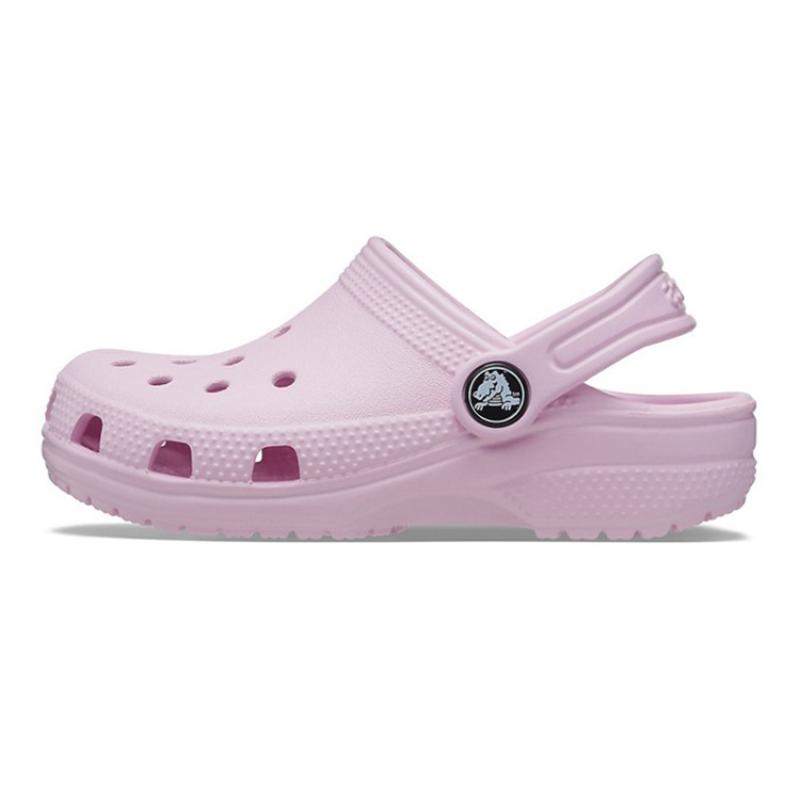 Crocs Classic Little Crocs Outdoor Toe Flat Heel Beach Hole Sneaker Sandals Ballet Pink Children's Style