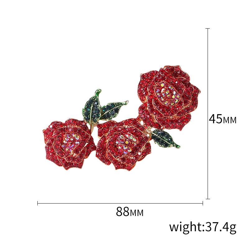 Big Rhinestone Large Flower Brooches For Women Vintage Badge Fashion Brooch Pin Sparkling Rose Weddings Birthday Party Gifts