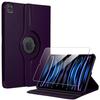 Protective Case - BOOLING - iPad Pro 11" - 360° Rotatable - Purple - Tempered Glass