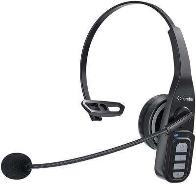 Conambo JBT900 Bluetooth viens mikrofons kreisajam un labajam līdz pat 22 stundām nepārtraukta trokšņa bezvadu austiņu skaņas izslēgšana, savienojama ar diviem saderīgiem
