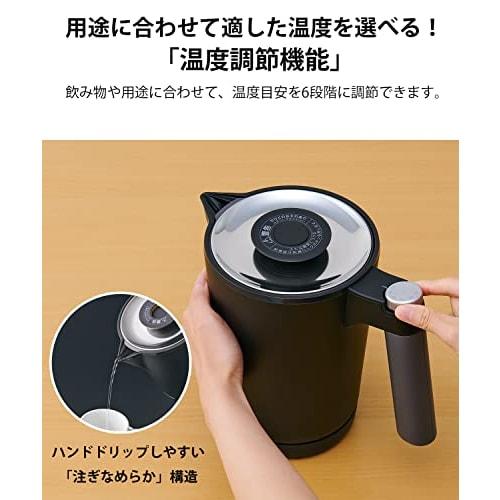 Tiger Thermos (TIGER) Electric Kettle with Temperature Adjustment Function, Water Boiler, Coffee Drip, Stainless Steel, 7Safe+ 1.0L, Prevents Hot Wate