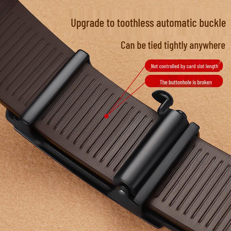 Warrior Men's Genuine Leather Automatic Buckle Belt