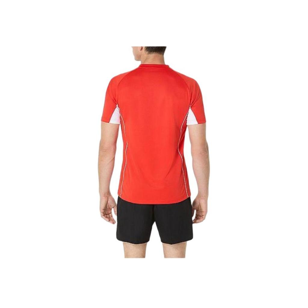 Asics Logo Raglan Short Sleeve T-Shirt Men Tops Red 2053A218-600