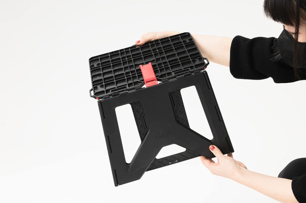 Hasegawa desta Compact Carbon Resin Step Stool, 1 Step, SCF-24 (24cm) (10180), Black