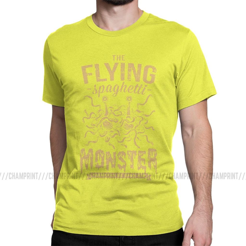 The Flying Spaghetti Monster T Shirt Men Funny T Shirt Round Neck Flying Spaghetti Monsterism Pastafarianism